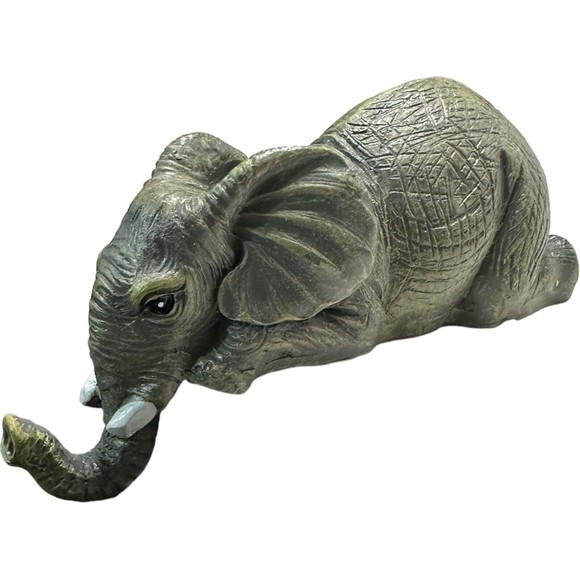 LOT Of 6 Handmade Collectible Elephant Figurines Realistic Safari Animal Decor - Picture 10 of 16